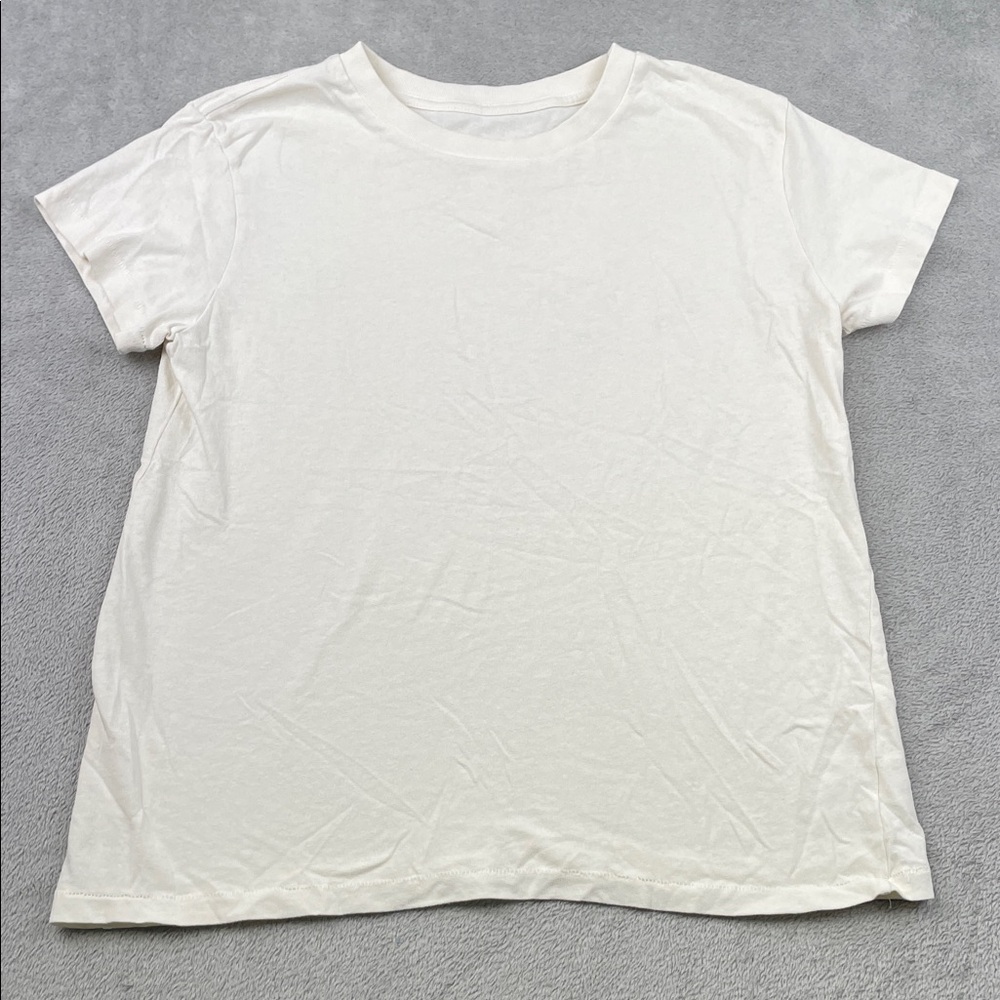 NEW Nili Lotan S 100% Cotton Classic Cream Off White‎ T-Shirt